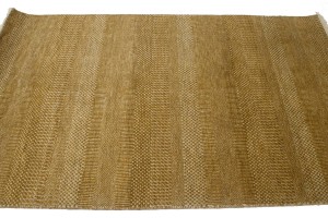 Khaki Caramel Grass Design 4X6 Modern Oriental Rug