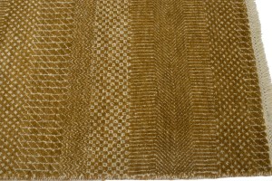 Khaki Caramel Grass Design 4X6 Modern Oriental Rug