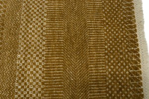 Khaki Caramel Grass Design 4X6 Modern Oriental Rug