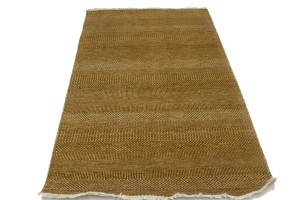 Khaki Caramel Grass Design 4X6 Modern Oriental Rug