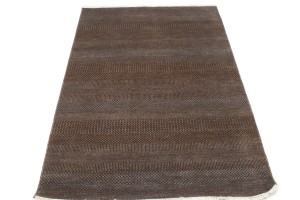 Brown Grass Design 4X6 Modern Oriental Rug