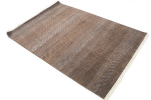 Brown Grass Design 4X6 Modern Oriental Rug