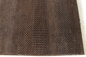 Brown Grass Design 4X6 Modern Oriental Rug
