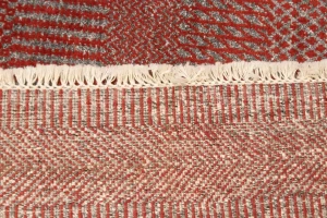 Red Grass Design 8X10 Modern Oriental Rug