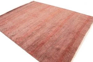 Red Grass Design 8X10 Modern Oriental Rug