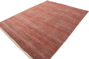 Red Grass Design 8X10 Modern Oriental Rug