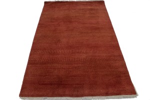 Red Grass Design 4X6'5 Modern Oriental Rug