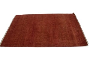 Red Grass Design 4X6'5 Modern Oriental Rug
