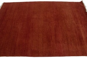 Red Grass Design 4X6'5 Modern Oriental Rug