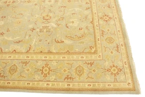 Tan Floral 8X10 Transitional Oriental Rug