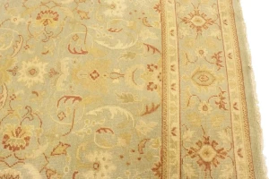 Tan Floral 8X10 Transitional Oriental Rug