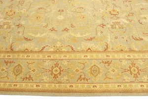 Tan Floral 8X10 Transitional Oriental Rug