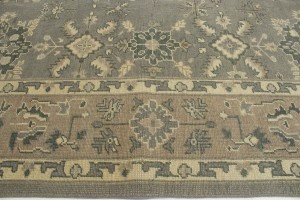 Brownish Gray Floral 8X10 Transitional Oriental Rug