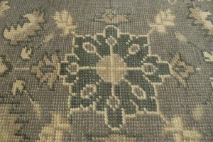 Brownish Gray Floral 8X10 Transitional Oriental Rug