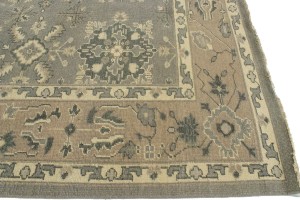 Brownish Gray Floral 8X10 Transitional Oriental Rug