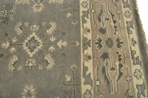 Brownish Gray Floral 8X10 Transitional Oriental Rug
