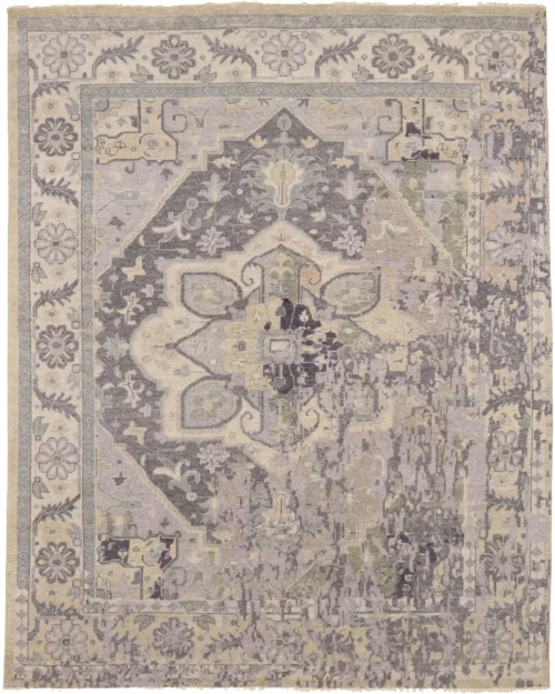 Floral Heriz Serapi 8X10 Transitional Oriental Rug