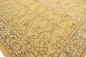 Muted Golden Beige Floral 9X12 Oriental Rug Oriental  Rug