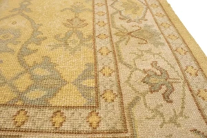 Muted Golden Beige Floral 9X12 Oriental Rug Oriental  Rug