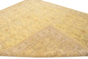 Muted Golden Beige Floral 9X12 Oriental Rug Oriental  Rug