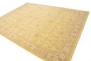 Muted Golden Beige Floral 9X12 Oriental Rug Oriental  Rug
