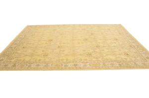 Muted Golden Beige Floral 9X12 Oriental Rug Oriental  Rug