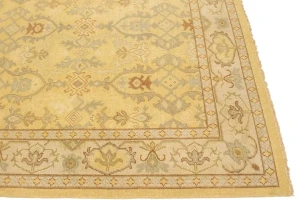 Muted Golden Beige Floral 9X12 Oriental Rug Oriental  Rug