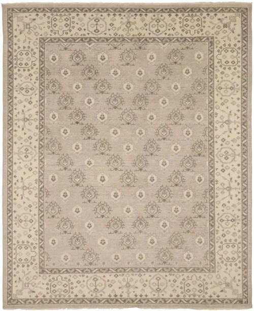 Beige Floral Transitional 8X10 Oriental Rug