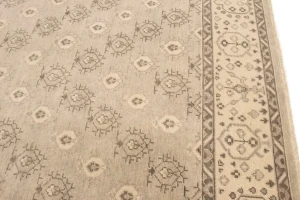 Beige Floral Transitional 8X10 Oriental Rug