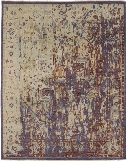 Floral Heriz Serapi 8X10 Transitional Oriental Rug