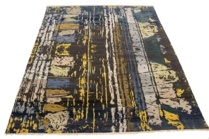 Multicolored Abstract 8X10 Oriental Modern Rug