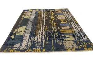 Multicolored Abstract 8X10 Oriental Modern Rug