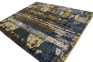 Multicolored Abstract 8X10 Oriental Modern Rug