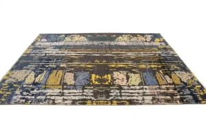 Multicolored Abstract 8X10 Oriental Modern Rug