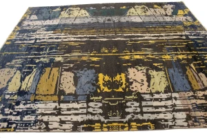 Multicolored Abstract 8X10 Oriental Modern Rug