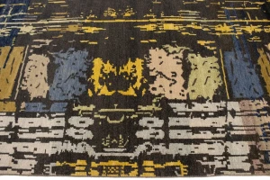 Multicolored Abstract 8X10 Oriental Modern Rug