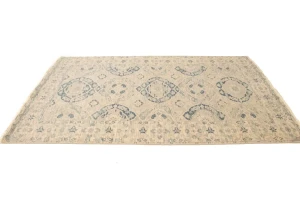 Beige Floral Transitional 5X8 Oriental Rug