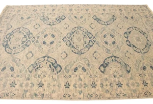 Beige Floral Transitional 5X8 Oriental Rug
