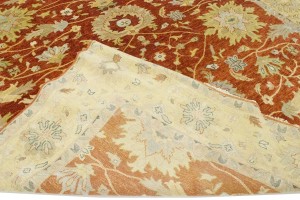 Rust Floral 9X12 Osh Chobi Peshawar Oriental Rug