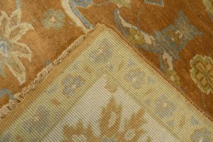 Rust Orange Floral 9X12 Osh Chobi Peshawar Oriental Rug