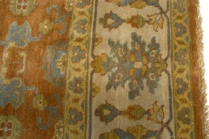 Rust Orange Floral 9X12 Osh Chobi Peshawar Oriental Rug