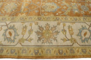 Rust Orange Floral 9X12 Osh Chobi Peshawar Oriental Rug
