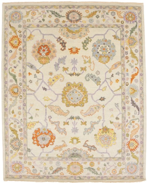 Floral Colorfast 8X10 Oushak Chobi Oriental Rug