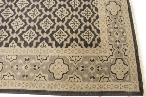 Charcoal Gray Floral Transitional 5'7X8'4 Oriental Rug