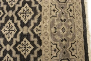 Charcoal Gray Floral Transitional 5'7X8'4 Oriental Rug