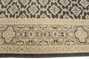 Charcoal Gray Floral Transitional 5'7X8'4 Oriental Rug