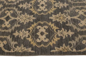Brownish Gray Transitional Floral 6X9 Oriental Rug