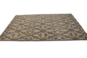 Brownish Gray Transitional Floral 6X9 Oriental Rug