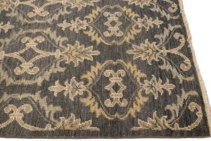 Brownish Gray Transitional Floral 6X9 Oriental Rug