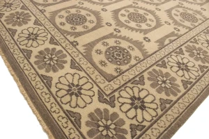 Cream Floral Transitional 8X10 Oriental Rug